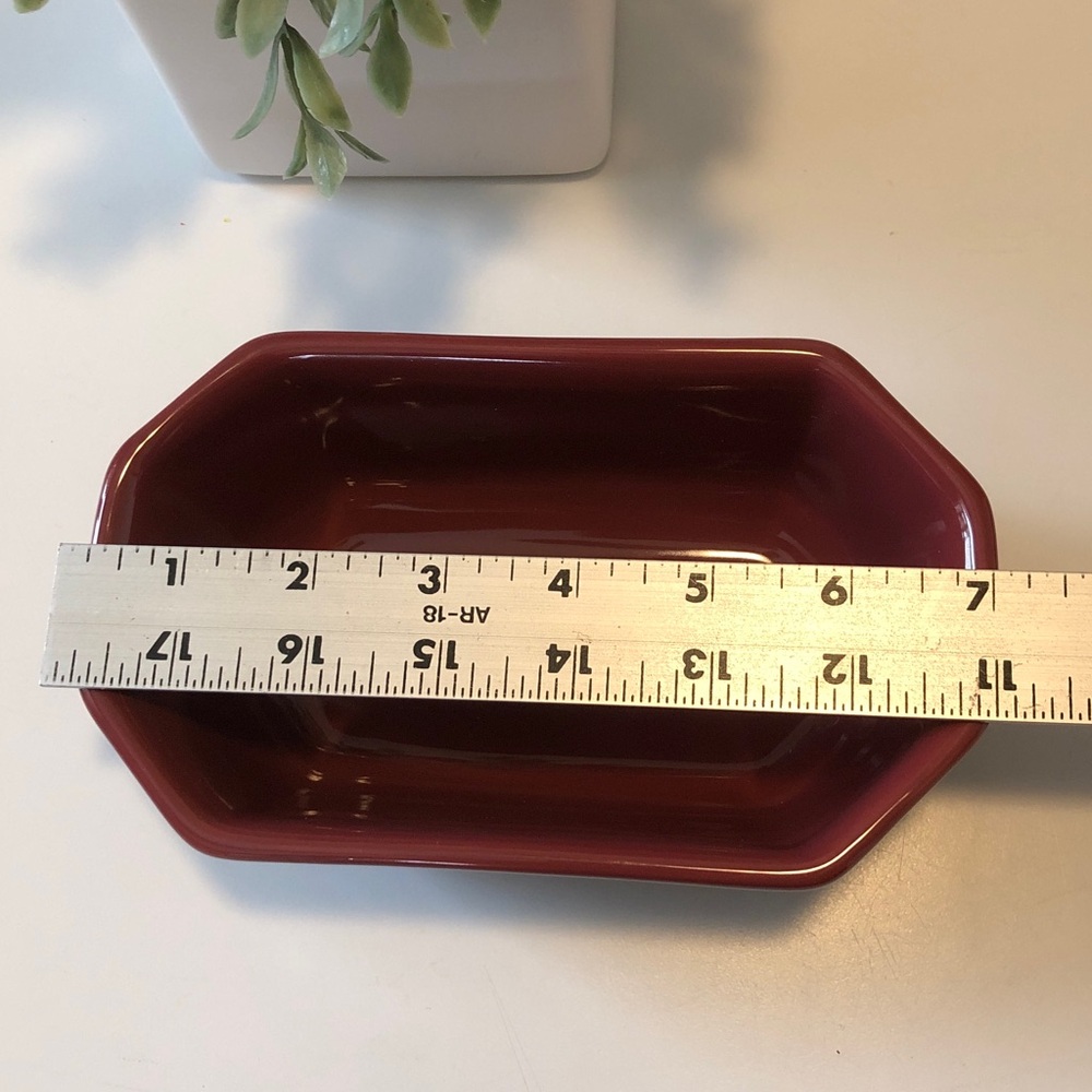 Longaberger Nature's Garland Embossed pottery stoneware Side Dish - Paprika - Picture 8 of 10